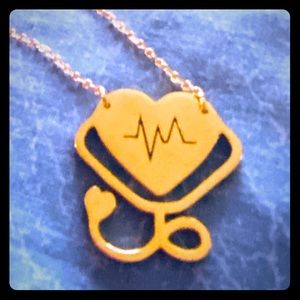 Great GIFT for a Nurse. It’s gold plated Necklace